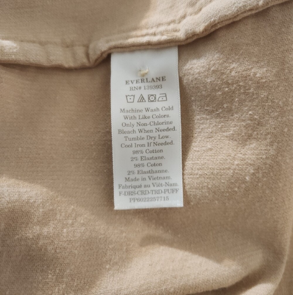 Everlane Blush Puff Sleeve Tiered Midi Sz M - Picture 13 of 14
